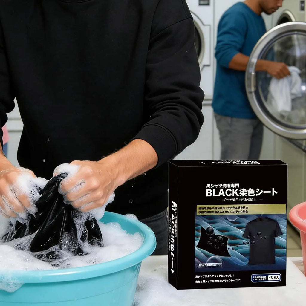 Black Laundry Color Restorer Sheets – Fabric Dye, 16 Pack Fabric Color Restorer Babs