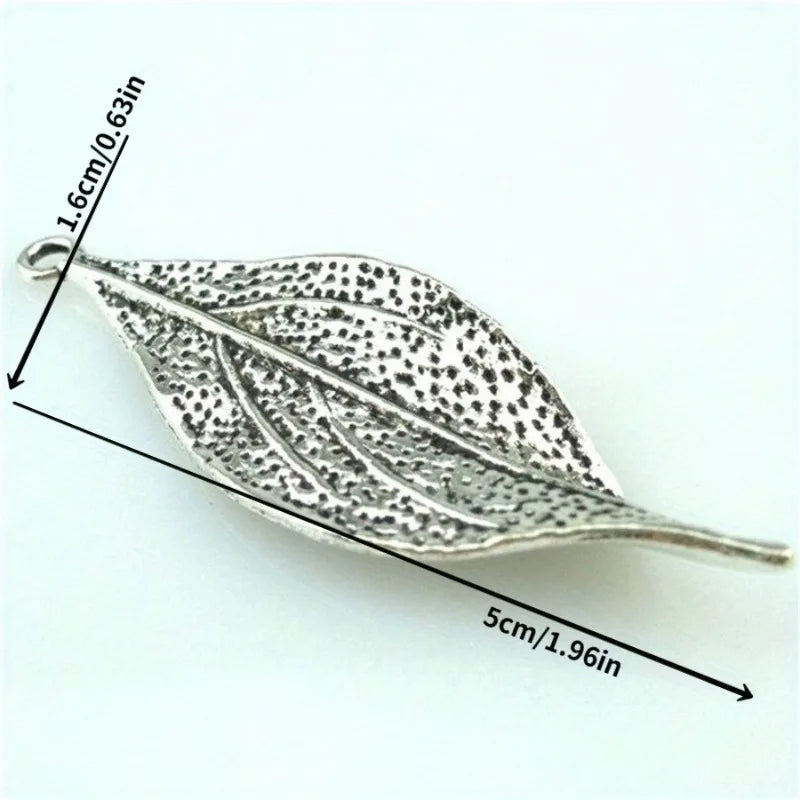 10PCS Antique Silver Leaf Pendants – DIY Jewelry Making Charms Jewelry Making Charms Babs