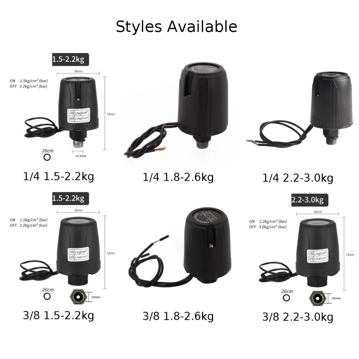 Automatic Water Pump Pressure Switch Controller AC220V Pump Pressure Switch Babs