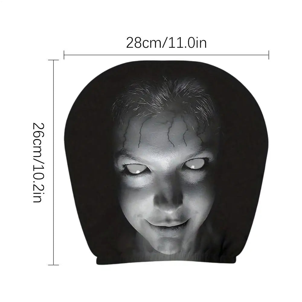 Halloween Horror Face Car Headrest Covers | Elastic Polyester Car Headrest Cover Babs 1pcs