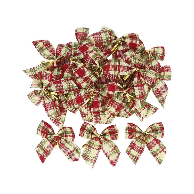 Christmas Bows Xmas Tree Ornaments – DIY Wreath & Gift Wrap Christmas Bow Ornaments Babs F 20pcs
