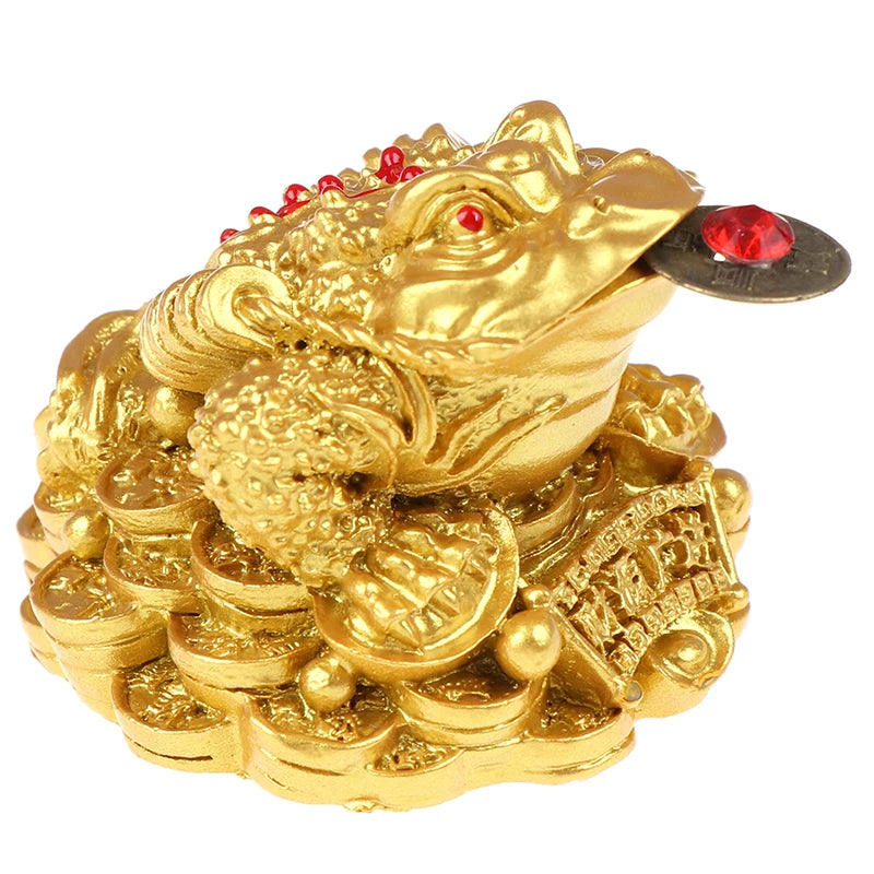 Feng Shui Golden Money Frog Toad Resin Tabletop Ornament Feng Shui Figurine Babs 1