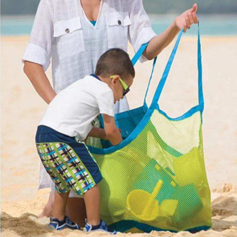 10-Pack Mesh Beach Bags – Foldable Kids Storage Backpacks Mesh Beach Bag Set Babs