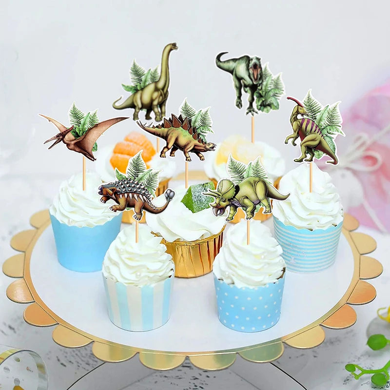 Dinosaur Cupcake Toppers & Cake Decor – Kids Birthday Party Cake Toppers Babs
