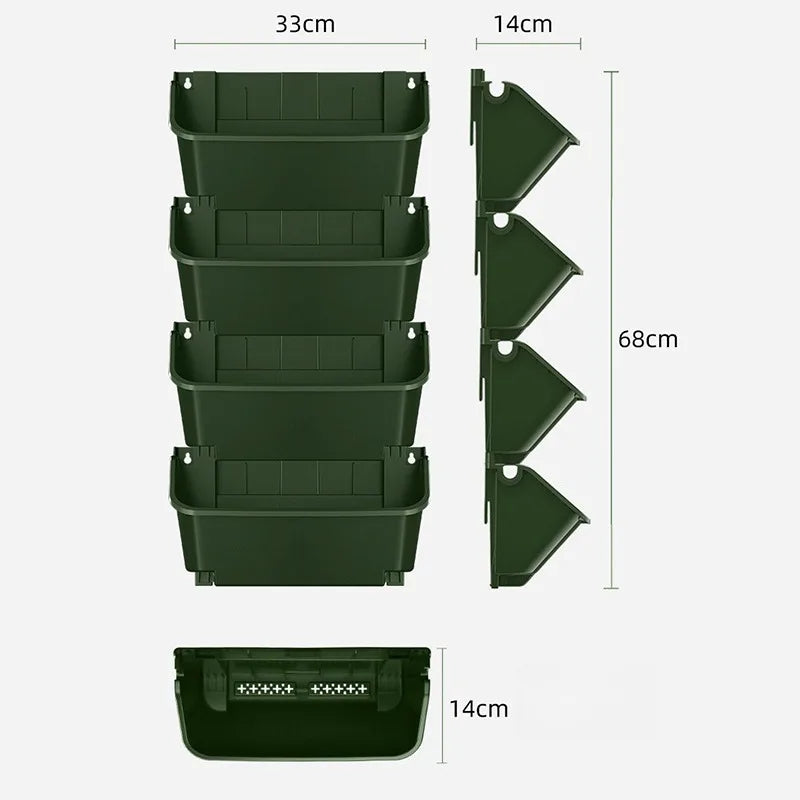 Wall Hanging Flower Pots – Outdoor Balcony Planter Set Wall Hanging Planter Babs