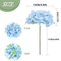 Silk Hydrangea Artificial Flowers – Wedding & Home Décor Artificial Silk Flowers Babs Blue 10 pcs