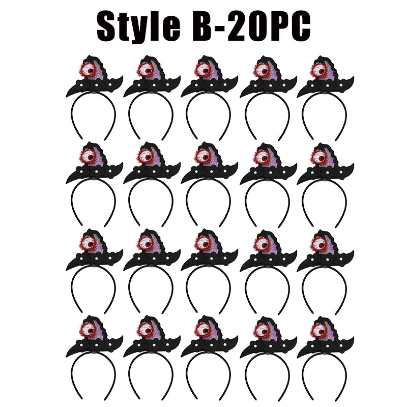 Halloween Spider Web Headband – Costume Hair Hoop Accessory Costume Headband Babs Style B-20PC