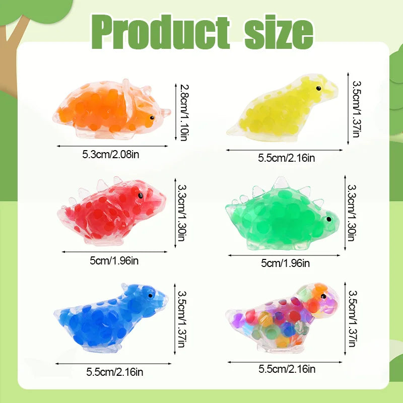 12-Pack Dinosaur Squishy Squeeze Sensory Toys – Kids Party Favors Squishy Sensory Toy Babs
