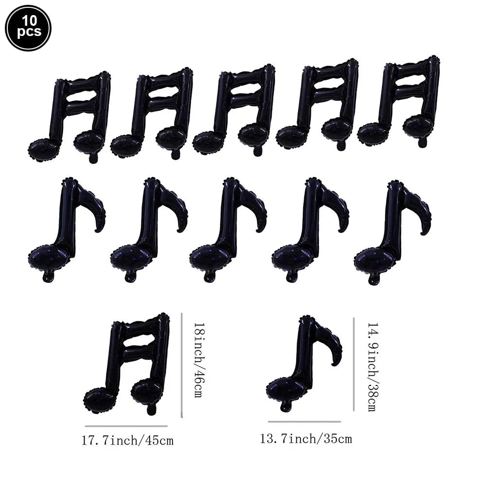 Music Note Party Supplies – Tableware Kit & Foil Balloons Party Supplies Kit Babs 10pc balloon