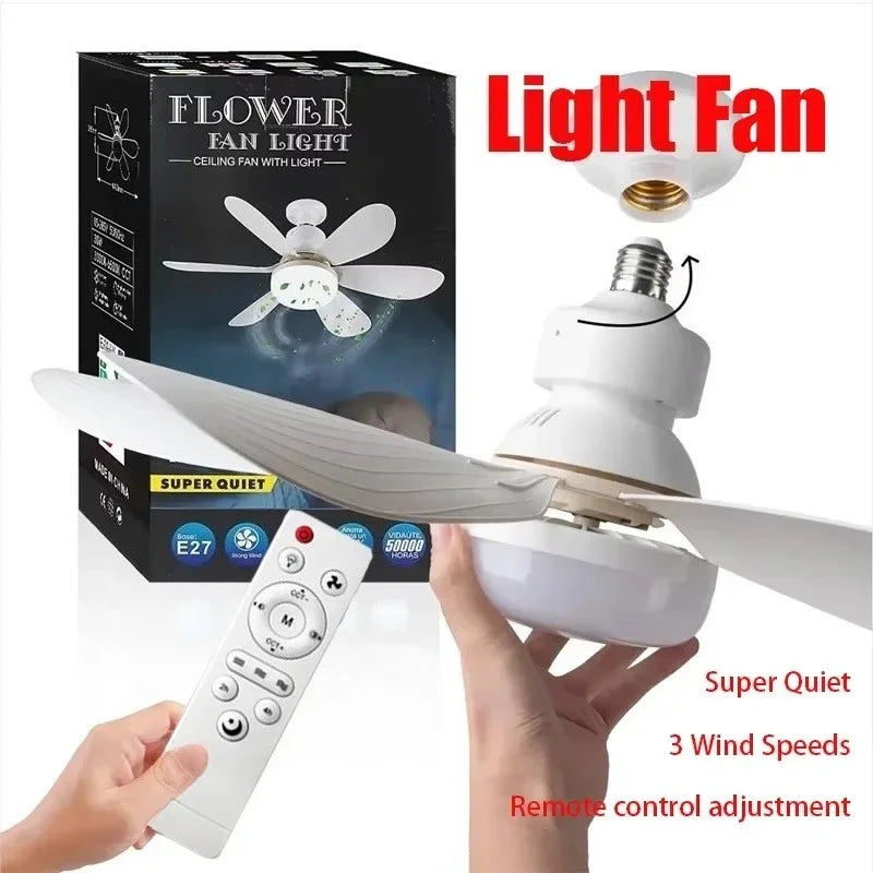 E27 LED 30W Ceiling Fan Light with Remote & Dimmer Ceiling Fan Light Babs