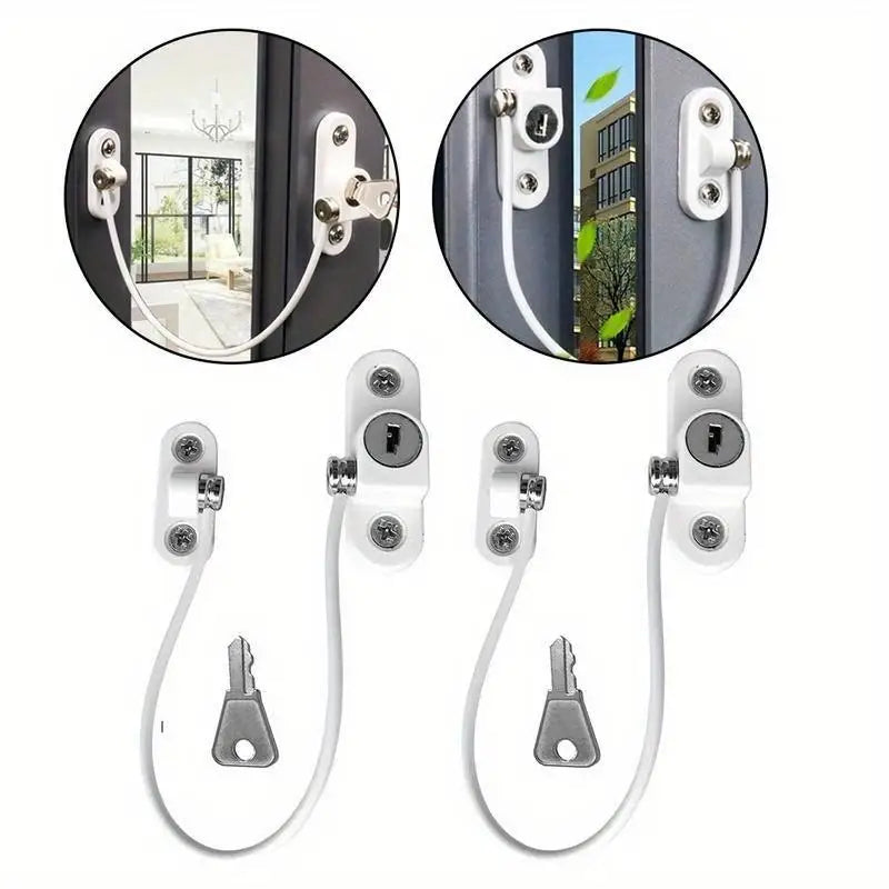 Stainless Steel Window Lock Stopper – Anti-Theft Restrictor Window Safety Lock Babs