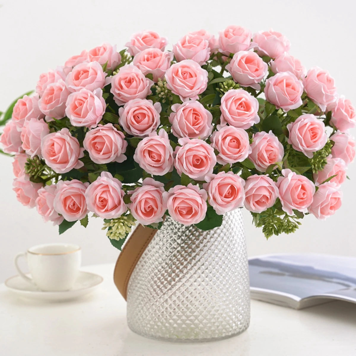 Silk Rose Artificial Flowers – Wedding & Home Decor Bouquet Artificial Flower Bouquet Babs