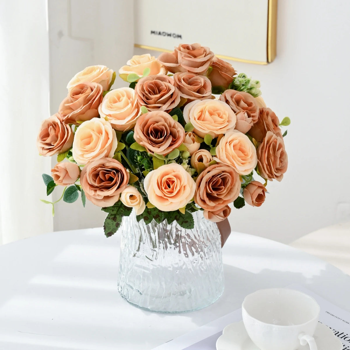Silk Peony Hydrangea Artificial Flower Bouquet | Home & Wedding Artificial Flower Bouquet Babs
