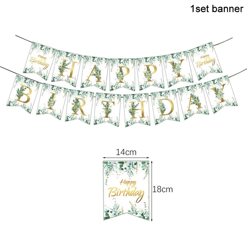 Eucalyptus Disposable Tableware Set – Paper Plates, Cups & Napkins Disposable Tableware Set Babs 1set banner