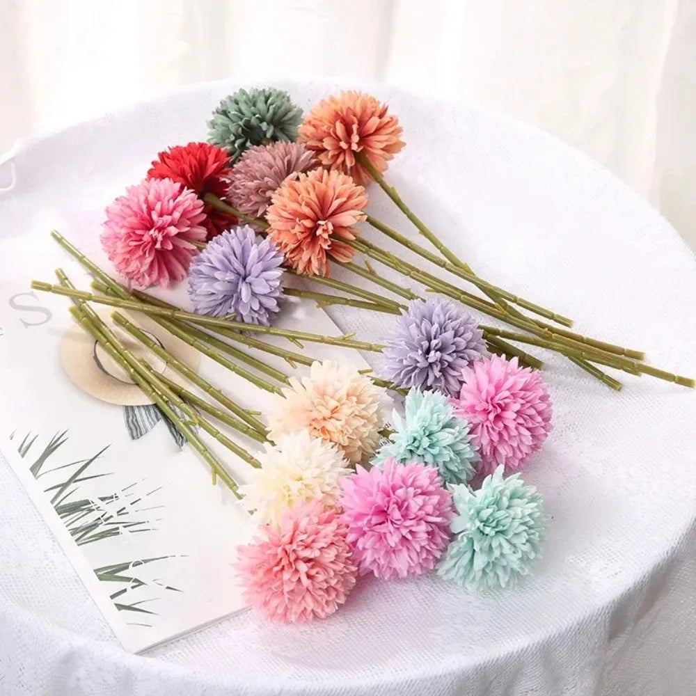 3/5Pcs Silk Dandelion Bouquet – Wedding & Party Flower Decor Artificial Flower Bouquet Babs