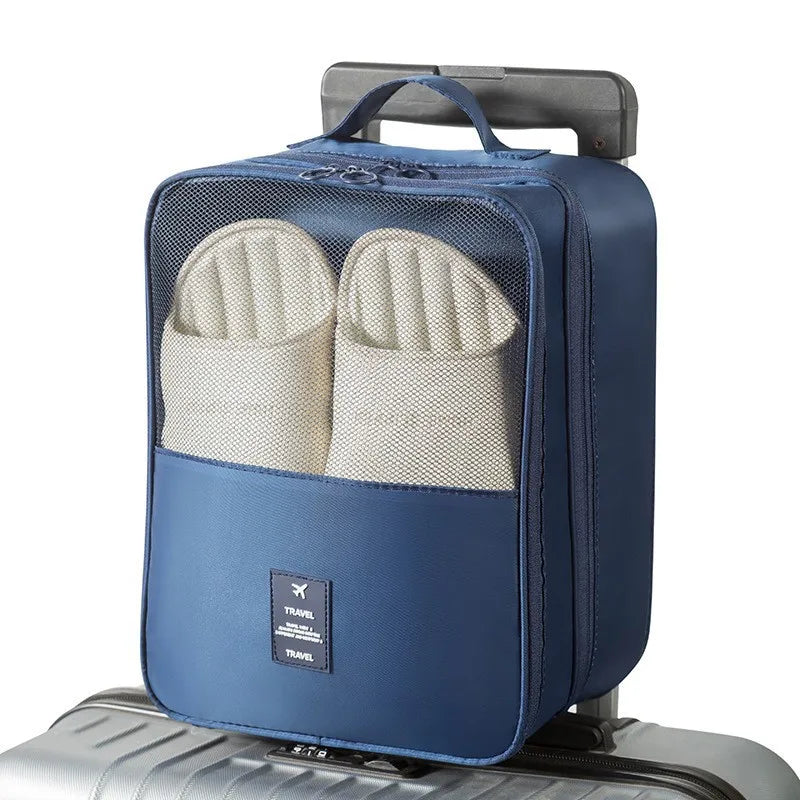Travel Shoe Bag – Breathable Mesh, Dustproof, 2-3 Pairs Travel Shoe Bag Babs Navy Blue