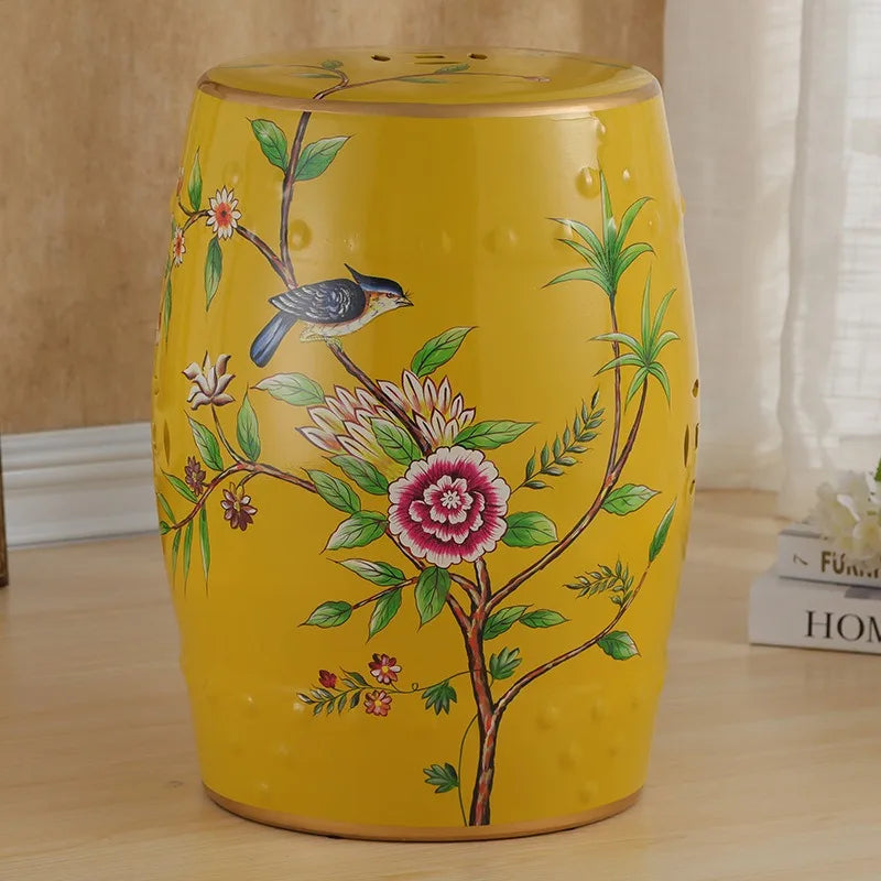 Ceramic Drum Stool – Luxury Round Decorative Seat for Home Ceramic Drum Stool Babs
