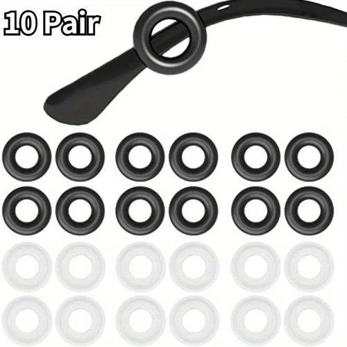 10 Pairs Silicone Eyeglass Temple Tips – Anti-Slip Ear Hooks Eyeglass Accessories Babs