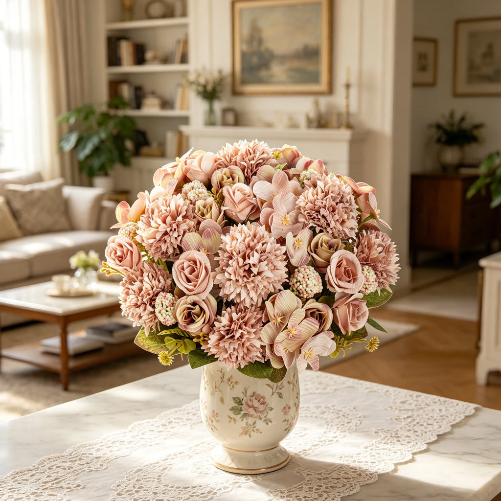 Artificial Silk Rose Ball Bouquet for Wedding & Home Décor Artificial Flower Bouquet Babs