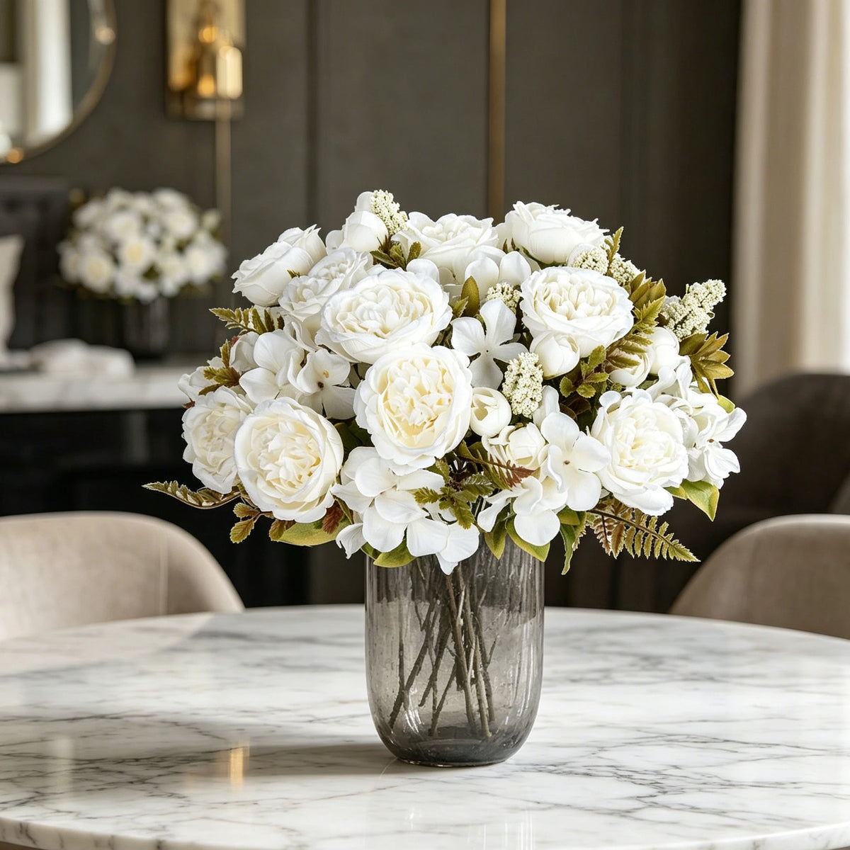 Artificial Silk Peony Hydrangea Bouquet – Wedding & Home Décor Artificial Flower Bouquet Babs