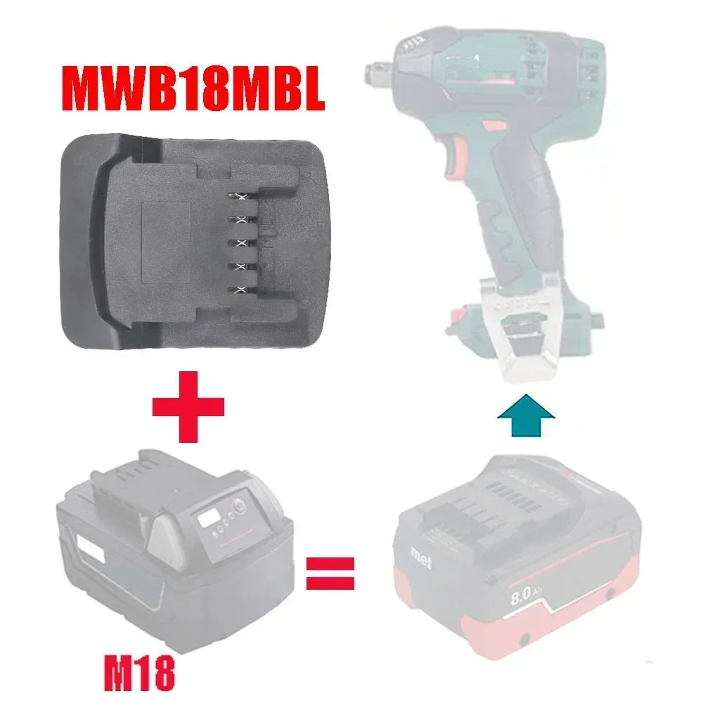 Milwaukee 18V to Metabo 18V Battery Adapter MWB18MBL Battery Adapter Converter Babs