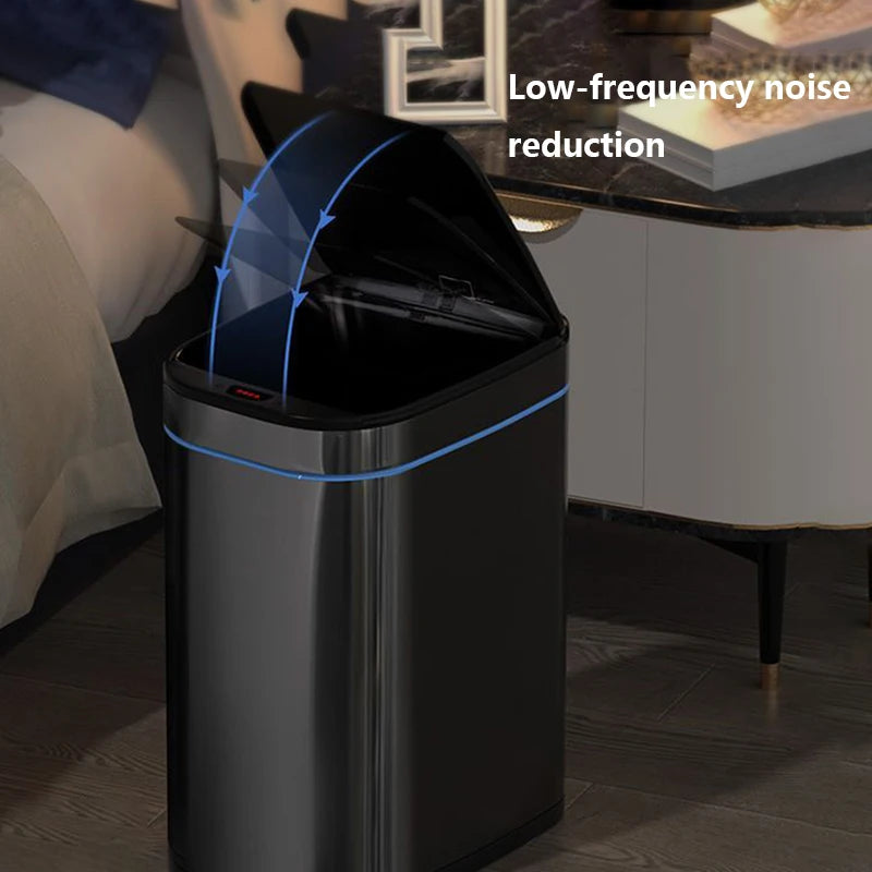 Smart Sensor Trash Can – Large Stainless Steel Waste Bin w/ Lid Sensor Trash Can Babs