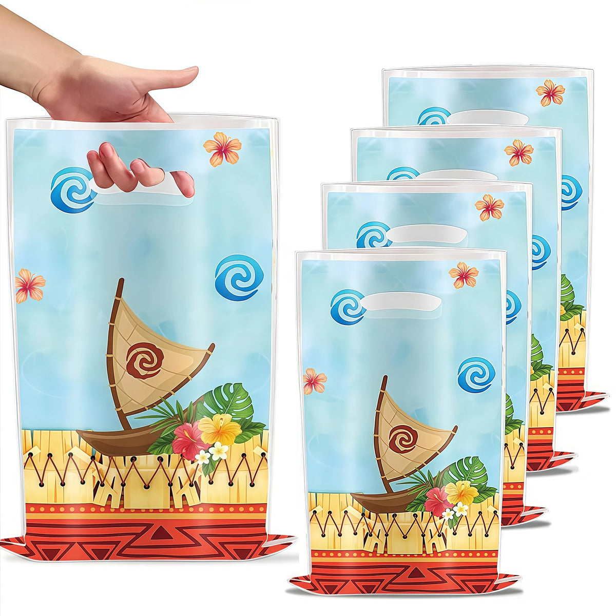 Ocean Theme Birthday Party Kit – Plates, Cups & Balloons Party Tableware Kit Babs 10pcs gift bag