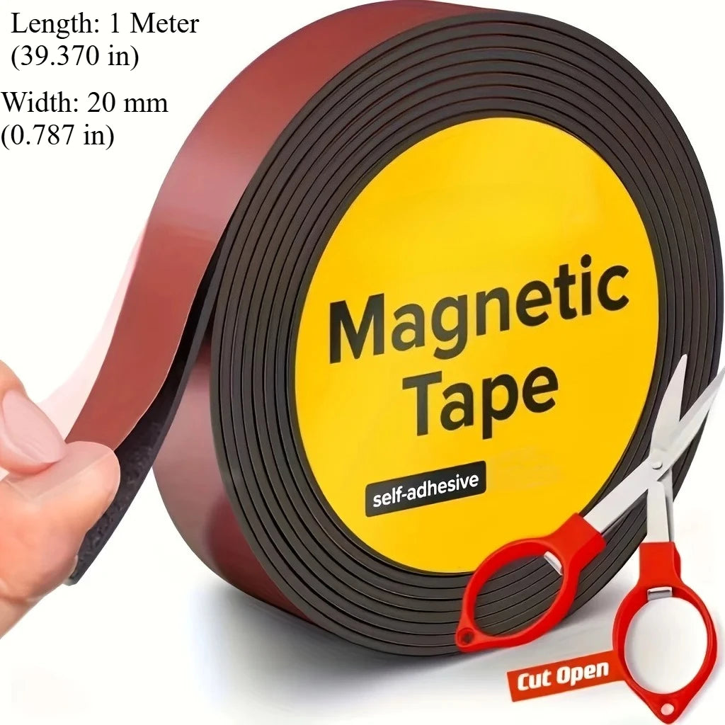 Flexible Self-Adhesive Magnetic Tape Roll – DIY, Fridge & Class Magnetic Tape Roll Babs