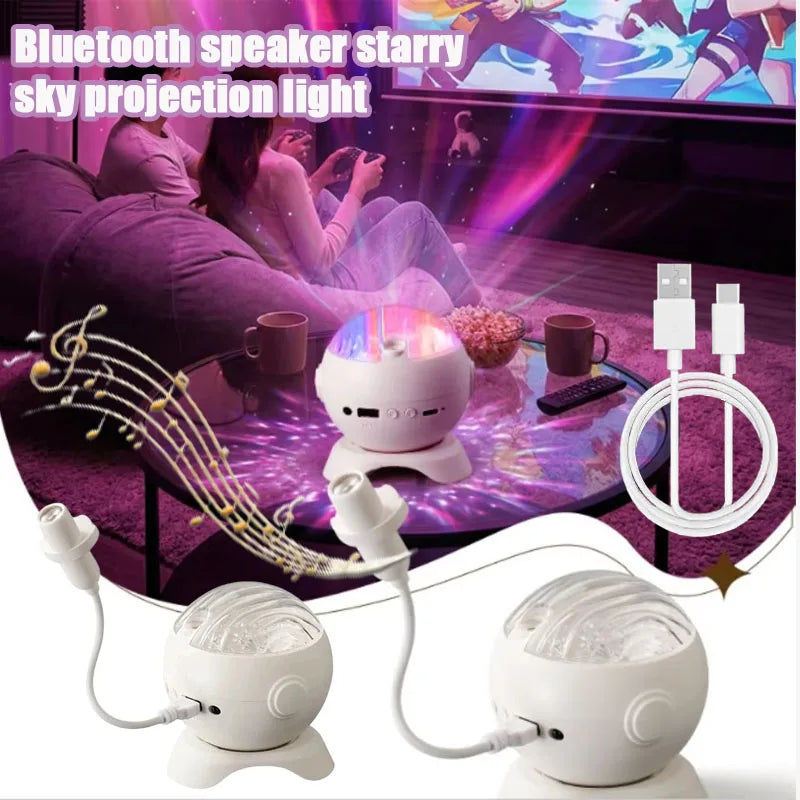 Aurora Bluetooth Star Projector Night Light | Home Decor Gift Star Projector Lamp Babs