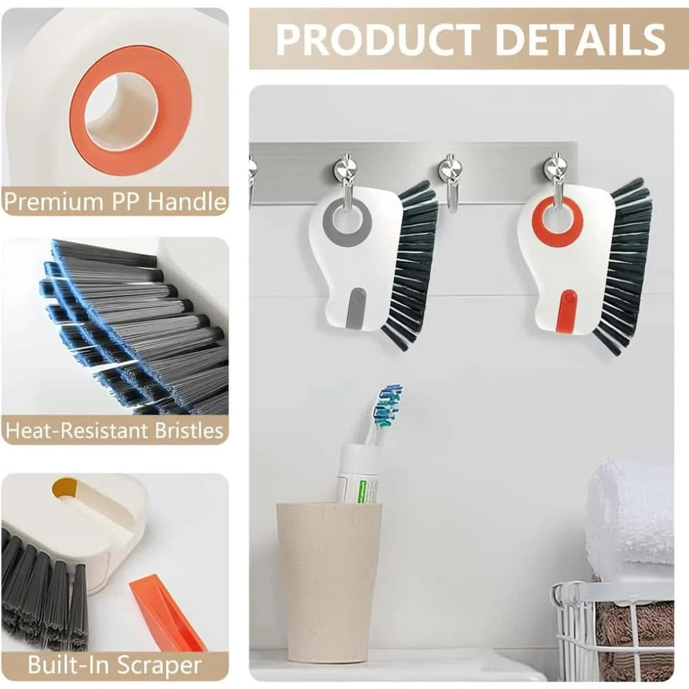 2-in-1 Window Track Crevice Brush with Built-in Scraper Crevice Cleaning Brush Babs