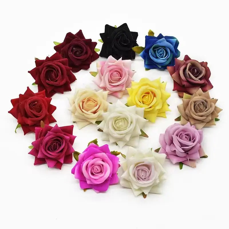 Silk Rose Artificial Flowers Wedding & Home Decor – 5/10 Pcs Artificial Silk Roses Babs