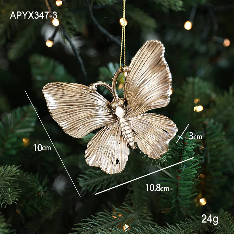 Christmas Gold Ornaments – Elk Angel Snowflake Xmas Tree Pendants Christmas Tree Ornaments Babs D