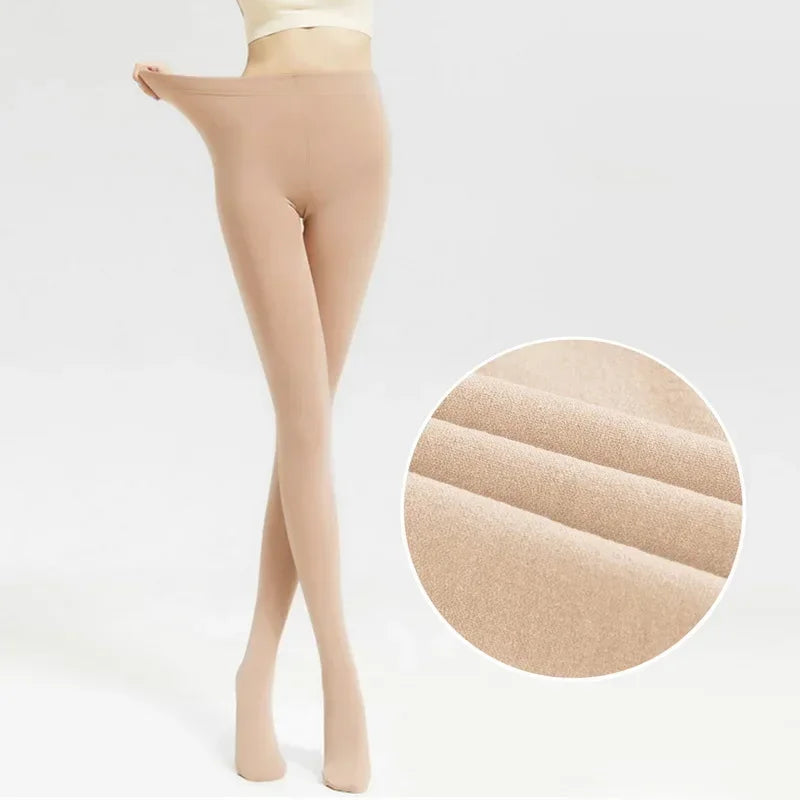 Women's Plush Lined Thermal Velvet Tights – Warm Winter Leggings Thermal Velvet Tights Babs Skin-All Inclusive 10Pairs