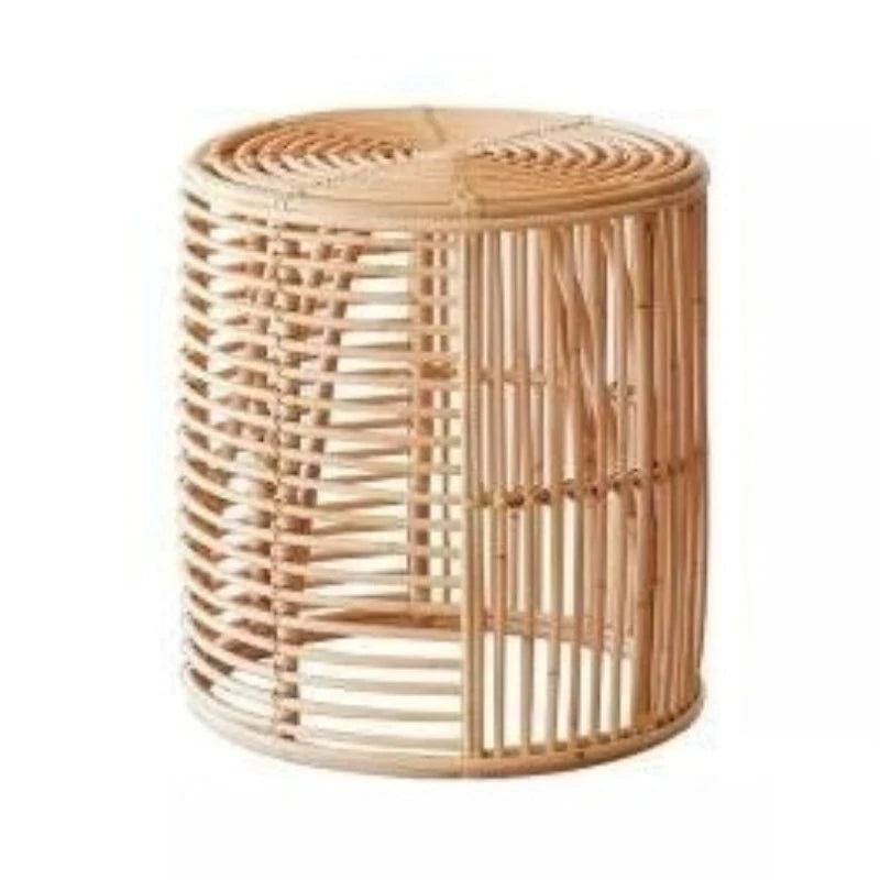 Rattan & Bamboo Nordic Round Coffee Table | Modern Living Room Round Coffee Table Babs