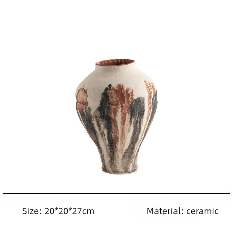 Ceramic Vase – Modern Aesthetic Desktop Flower Bottle Décor Ceramic Decorative Vase Babs A