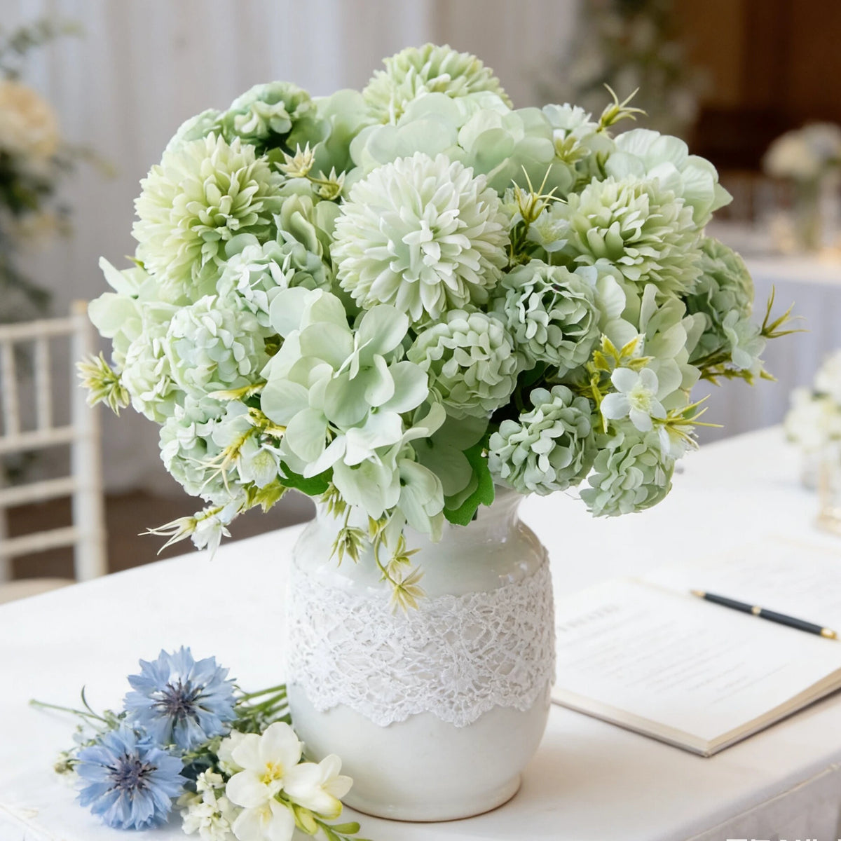 Silk Hydrangea Artificial Flower Bouquet – Wedding & Home Décor Artificial Flower Bouquet Babs