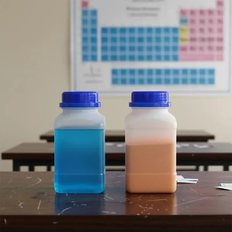 2-Pack HDPE Square Bottles with Tamper-Evident Screw Cap Lab Storage Bottles Babs 800ml