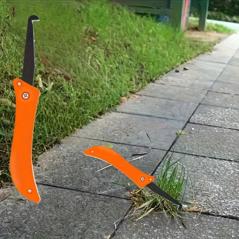Foldable Weed Remover Hook Blade Tool for Pavers & Driveways Weed Remover Tool Babs