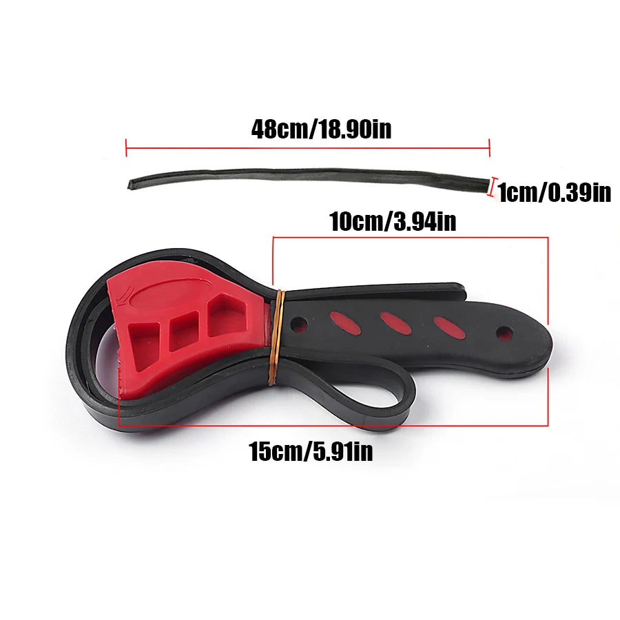 Adjustable Oil Filter Belt Wrench Strap Puller – Universal 6" Belt Wrench Tool Babs