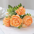 Artificial Silk Peony Chrysanthemum Bouquet – Wedding & Home Décor Artificial Flower Bouquet Babs color 2 3 pcs