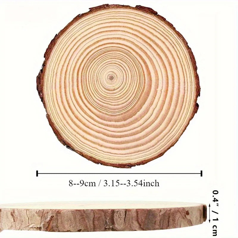 Pine Wood Slices Round Discs with Bark – DIY Crafts & Decor Wood Craft Disc Babs