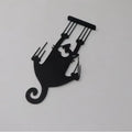 Black Cat Climbing Wall Decor – PLA Matte 3-Piece Set Cat Wall Decor Babs A1
