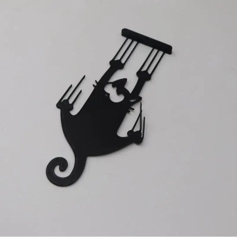 Black Cat Climbing Wall Decor – PLA Matte 3-Piece Set Cat Wall Decor Babs A1
