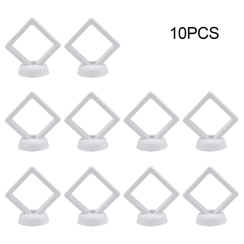 3D Floating Display Case for Jewelry, Coins & Collectibles Floating Display Case Babs White 10PCS