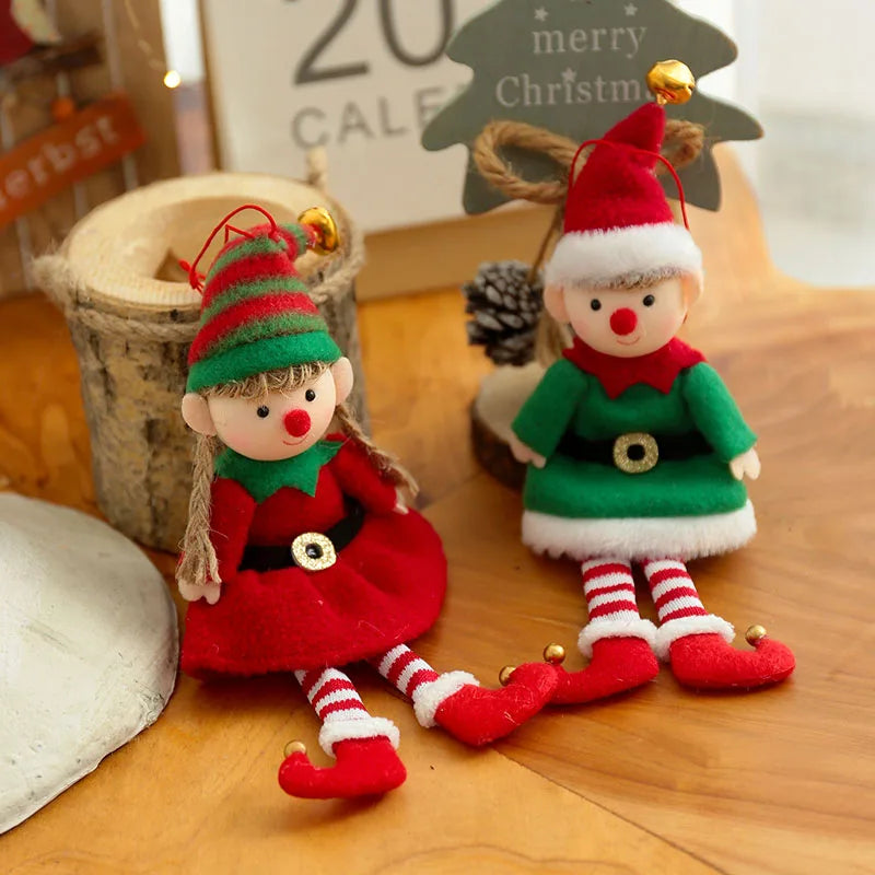 Christmas Elf Doll Ornament – Xmas Tree Hanging Pendant Christmas Tree Ornament Babs