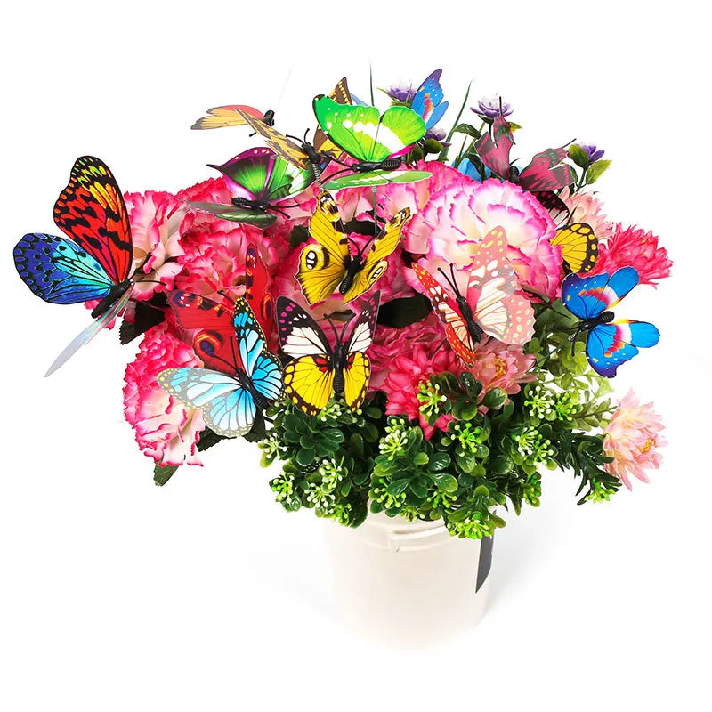 20pcs 3D PVC Butterfly Garden Stakes – Wedding & Lawn Décor Garden Butterfly Stakes Babs