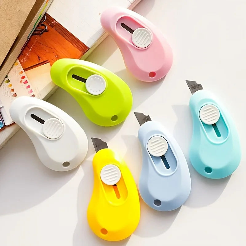 2pcs Mini Retractable Box Cutter Keychain Utility Knife Set Utility Knife Set Babs