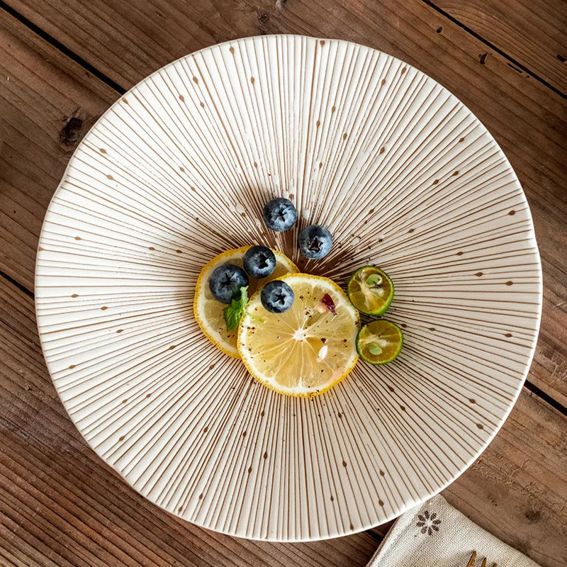 Modern Japanese Ceramic Round Plate – Decorative Storage Tray Ceramic Decorative Plate Babs