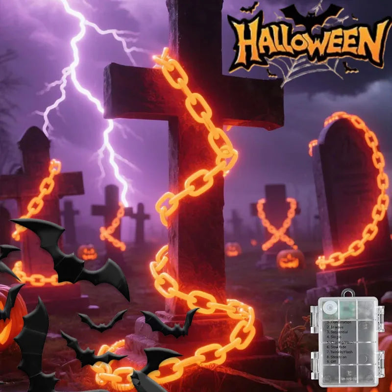 Halloween Ghost Lawn Chain Light Set – Garden Party Decor Halloween String Lights Babs
