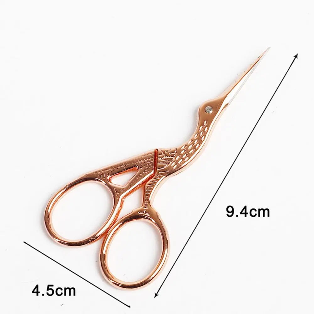 Vintage Bird Crane Embroidery Scissors – Stainless Steel Tailor Shears Embroidery Scissors Babs red-S 9.4x4.5cm